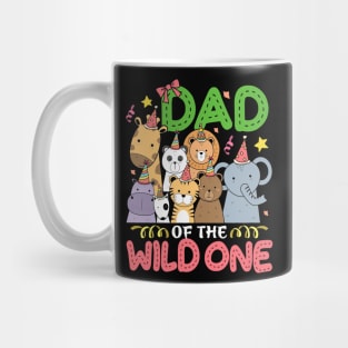 Dad of the Wild One Zoo Birthday Safari Jungle Animal Mug